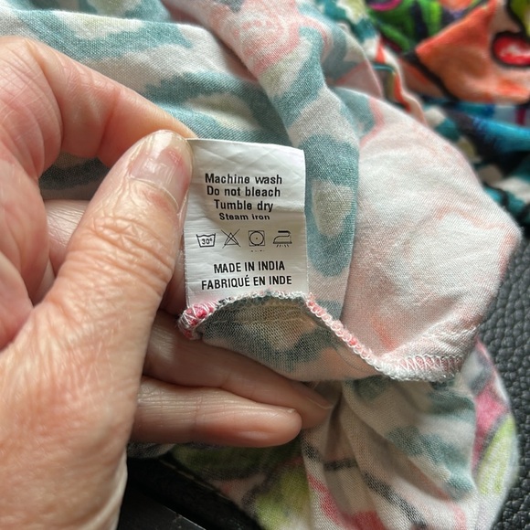 Blnk London Anthropologie STEPHANIE Blue Red Floral V Neck Top Embroiderd Sz S - Picture 11 of 16